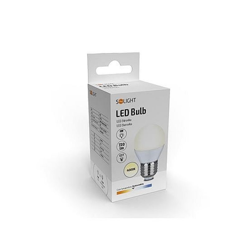 LED ŽÁROVKA, MINIGLOBE, 8W, E27, 4000K, 720LM - PATICE E27 (KLASICKÁ ŽÁROVKA) - SVÍTIDLA