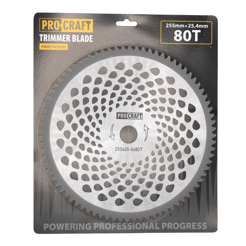 NŮŽ KŘOVINOŘEZU (KOTOUČ) (D255*25.4) 80T WILL WIN PROCRAFT | H/P-80T PROCRAFT - ŽACÍ LISTY - NOŽE - ZAHRADA