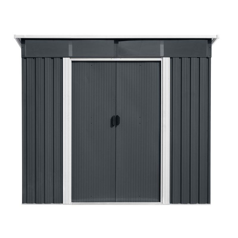 RIWALL PRO RMSP 9X8 ANTHRACITE LUX ZAHRADNÍ DOMEK KOVOVÝ 2,4 X 2,8 M S PULTOVOU STŘECHOU ANTRACIT - ZAHRADNÍ DOMKY - DŮM A DOMÁCNOST, ELEKTRO..