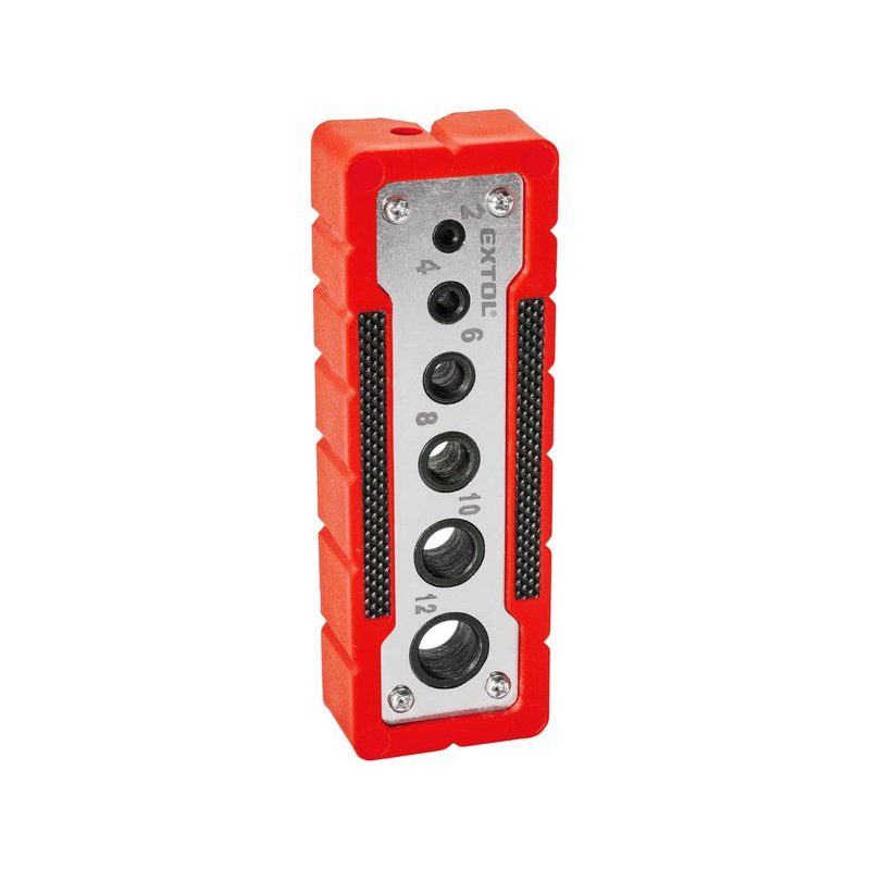 EXTOL PREMIUM VRTACÍ VODÍCÍ ŠABLONA, O 2-4-6-8-10-12MM, 8801920 - VRTÁKY, KORUNKY - PŘÍSLUŠENSTVÍ