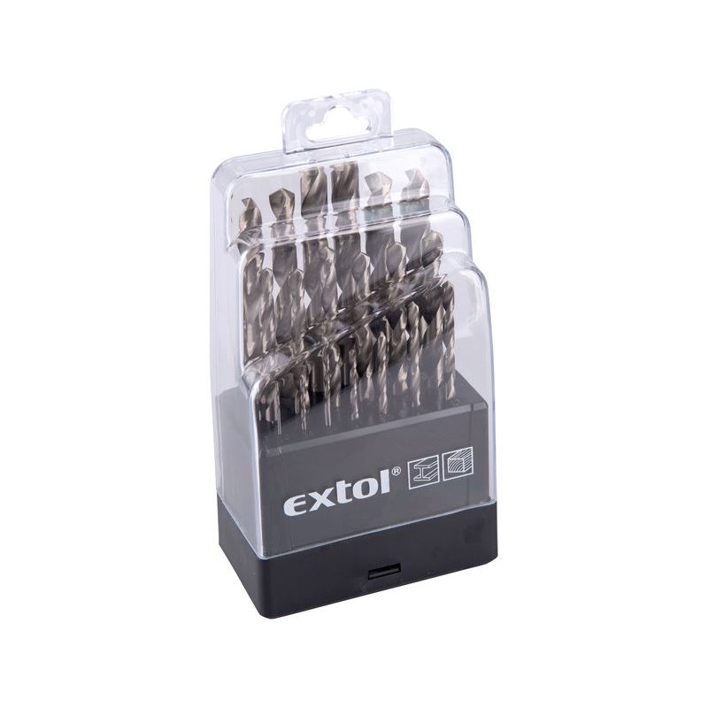 EXTOL CRAFT VRTÁKY DO KOVU, SADA 19KS, O 1-10MM, HSS, 11190 - SADY VRTÁKŮ DO KOVU - PŘÍSLUŠENSTVÍ