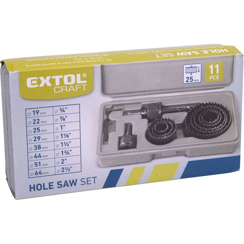 EXTOL CRAFT VRTÁKY VYKRUŽOVACÍ KORUNKOVÉ, 8 PRŮMĚRŮ O 19-64MM, 1806 - SADY S VRTACÍMI KORUNKAMI - PŘÍSLUŠENSTVÍ