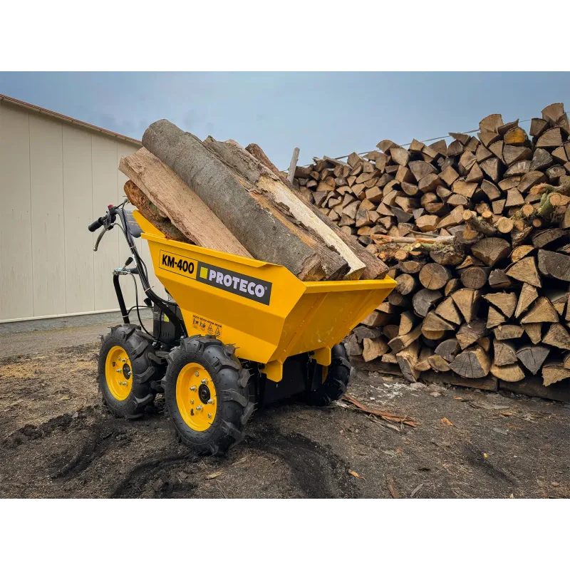 MOTOROVÝ DUMPER (PŘEPRAVNÍK) 4X4 | NOSNOST 400 KG/240 L | 196 CM3 - MOTOROVÉ A AKU VOZÍKY, KOLEČKA, MINIDUMPER - STAVEBNÍ TECHNIKA