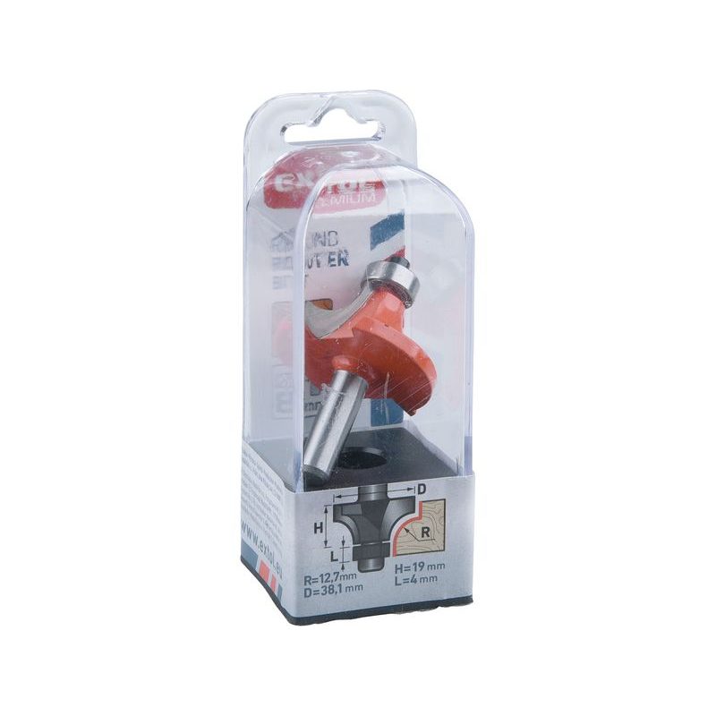 EXTOL PREMIUM FRÉZA ZAOBLOVACÍ (VYDUTÁ) DO DŘEVA, R12,7 X D38,1 X H19, 8802109 - STOPKOVÉ FRÉZKY - PŘÍSLUŠENSTVÍ