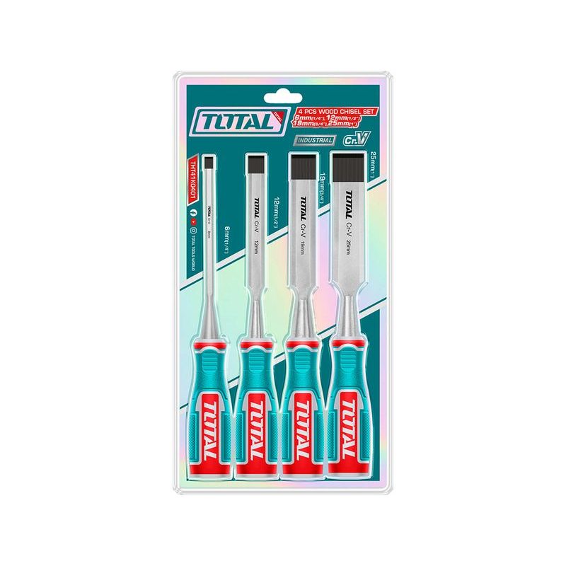 TOTAL DLÁTA, SADA 4KS, INDUSTRIAL, THT41K0401 - DLÁTA - RUČNÍ NÁŘADÍ