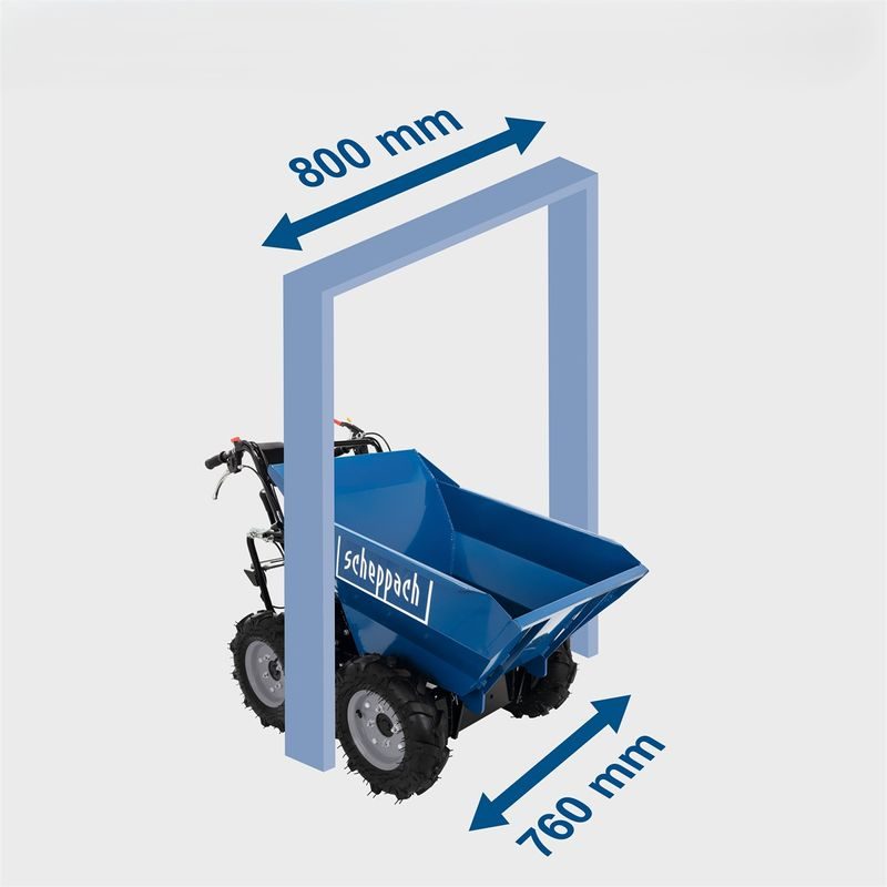 SCHEPPACH DP 3000 KOLOVÝ PŘEPRAVNÍK 4X4 S NOSNOSTÍ 300 KG A MECHANICKÝM SKLÁPĚNÍM KORBY - MOTOROVÉ A AKU VOZÍKY, KOLEČKA, MINIDUMPER - STAVEBNÍ TECHNIKA