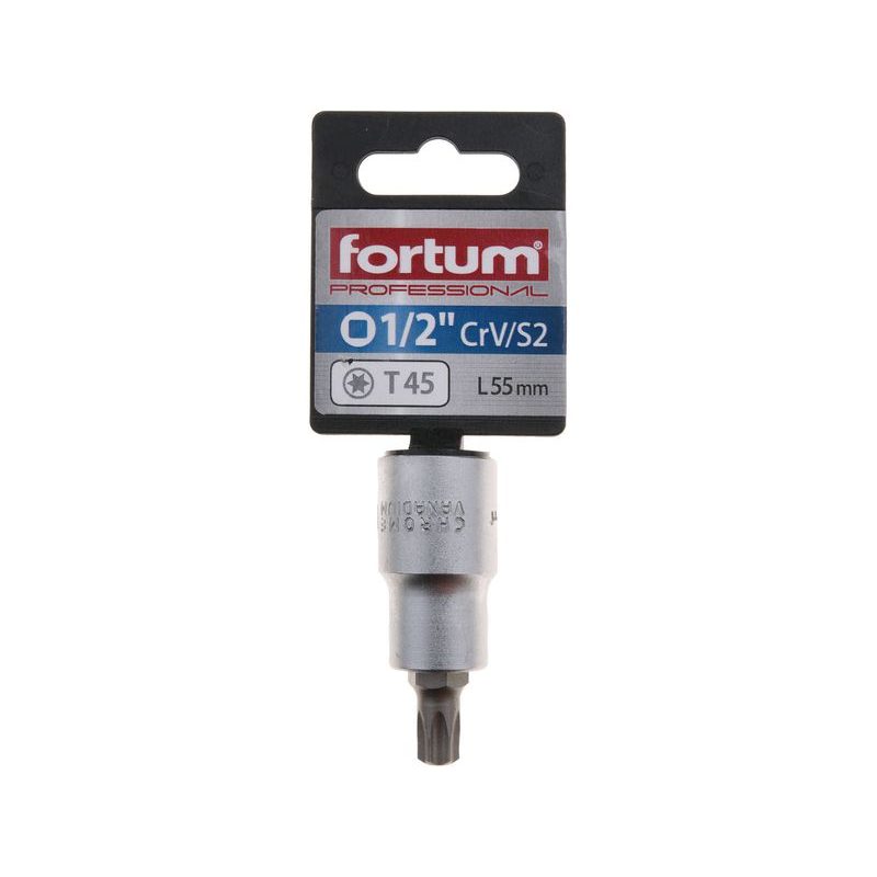 FORTUM HLAVICE ZÁSTRČNÁ 1/2" HROT TORX, T45, L 55MM, 4700725 - ZÁSTRČNÉ HLAVICE - RUČNÍ NÁŘADÍ