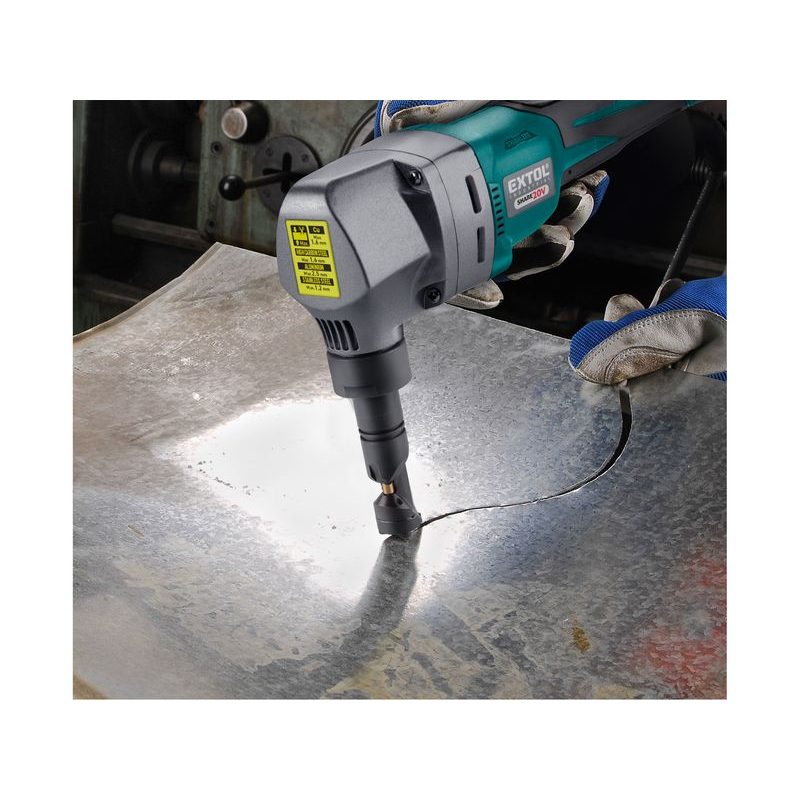 EXTOL PREMIUM NŮŽKY NA PLECH, PROSTŘIHOVAČKY AKU SHARE20V, BRUSHLESS, BEZ BATERIE A NABÍJEČKY, 8791831 - AKU SPECIALITY - AKU NÁŘADÍ