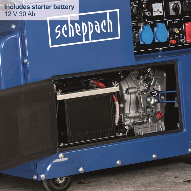 SCHEPPACH SG 5200 D DIESELOVÁ ELEKTROCENTRÁLA 5 000 W S REGULACÍ AVR - NAFTOVÉ ELEKTROCENTRÁLY - ELEKTROCENTRÁLY