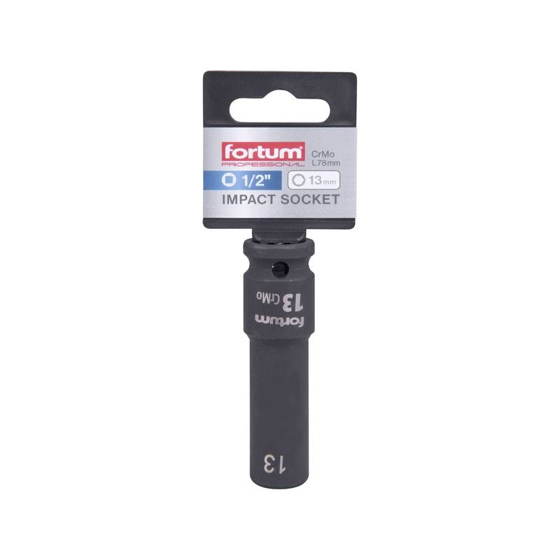 FORTUM HLAVICE NÁSTRČNÁ RÁZOVÁ 1/2", 13MM, L 78MM, CRMOV, 4703213 - RÁZOVÉ HLAVICE - RUČNÍ NÁŘADÍ