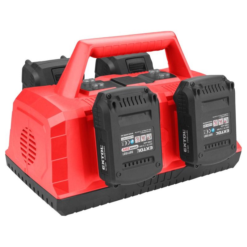EXTOL ENERGY NABÍJEČKA NA 4 BATERIE SHARE20V, 2+2, 3,5A, 8891895 - EXTOL SHARE20V - AKU NÁŘADÍ - AKU NÁŘADÍ