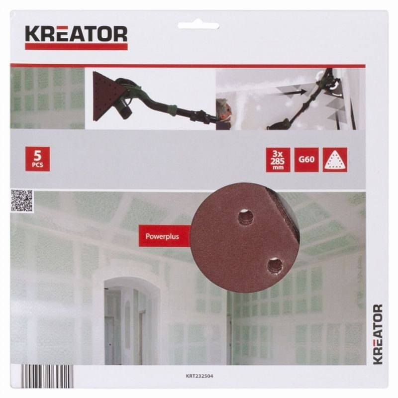 KREATOR KRT232506 5X TROJÚHELNÍKOVÝ BRUSNÝ PAPÍR 3X285 - G100 - BRUSNÉ PAPÍRY - TROJÚHELNÍKOVÉ - PŘÍSLUŠENSTVÍ