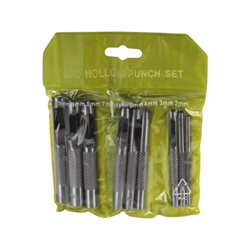 EXTOL CRAFT DĚROVAČ KŮŽE, SADA 9KS, 2,5-10MM, 10266 - DŮLČÍKY, PRŮBOJNÍKY - RUČNÍ NÁŘADÍ