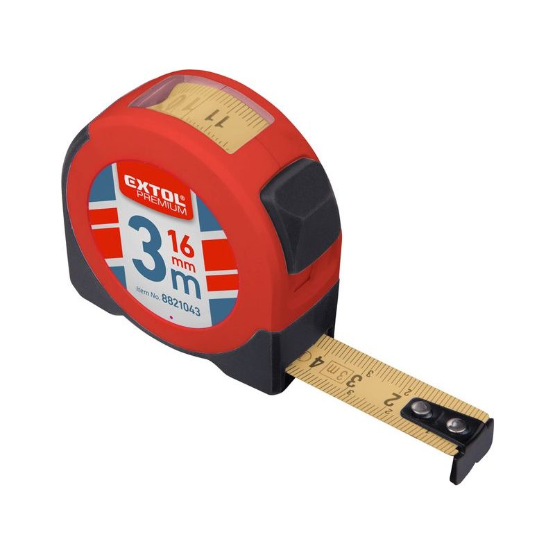 EXTOL PREMIUM METR SVINOVACÍ S ODEČÍTACÍM OKÉNKEM, 3M, Š. PÁSKU 16MM, 8821043 - SVINOVACÍ METRY - MĚŘÍCÍ TECHNIKA