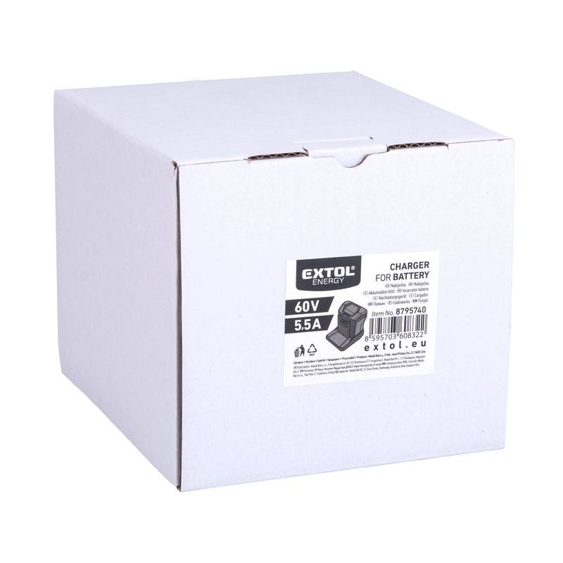 EXTOL INDUSTRIAL NABÍJEČKA, 60V/5,5A, 8795740 - AKUMULÁTORY, BATERIE - NÁHRADNÍ DÍLY