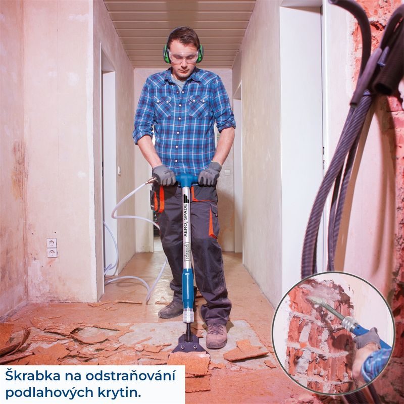 SCHEPPACH AERO 2 SPADE PNEUMATICKÝ MULTIFUNKČNÍ NÁSTROJ 5 V 1 - PNEU SEKACÍ KLADIVA - PNEU NÁŘADÍ