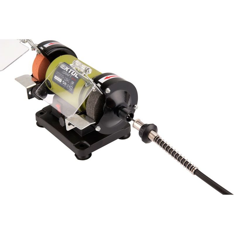 EXTOL CRAFT BRUSKA STOLNÍ DVOUKOTOUČOVÁ S PŘÍMOU BRUSKOU, 120W, 410112 - DVOUKOTOUČOVÉ BRUSKY - ELEKTRICKÉ NÁŘADÍ