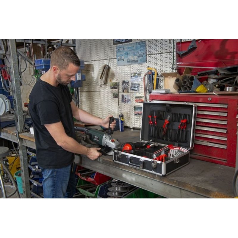 KREATOR KRT640102B HLINÍKOVÝ KUFR 460X330X155MM ČERNÝ - KUFRY, TAŠKY, ORGANIZÉRY NA NÁŘADÍ - PŘÍSLUŠENSTVÍ