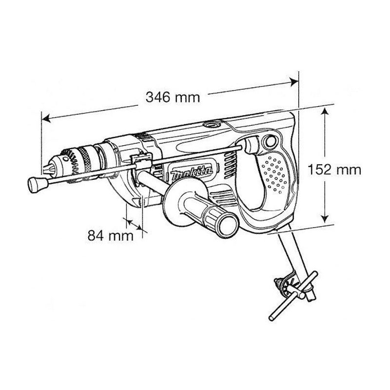 MAKITA 6305 - VRTAČKA 2-13MM,850W - BEZPŘÍKLEPOVÉ VRTAČKY - ELEKTRICKÉ NÁŘADÍ