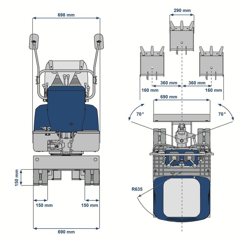 SCHEPPACH EXC 815 - MINIBAGR - NAKLADAČE, MINIBAGRY - STAVEBNÍ TECHNIKA