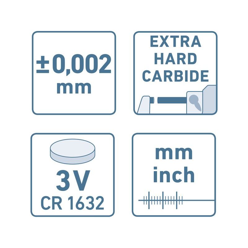EXTOL PREMIUM MIKROMETR DIGITÁLNÍ, 0-25MM, 8825320 - MIKROMETRY - MĚŘÍCÍ TECHNIKA