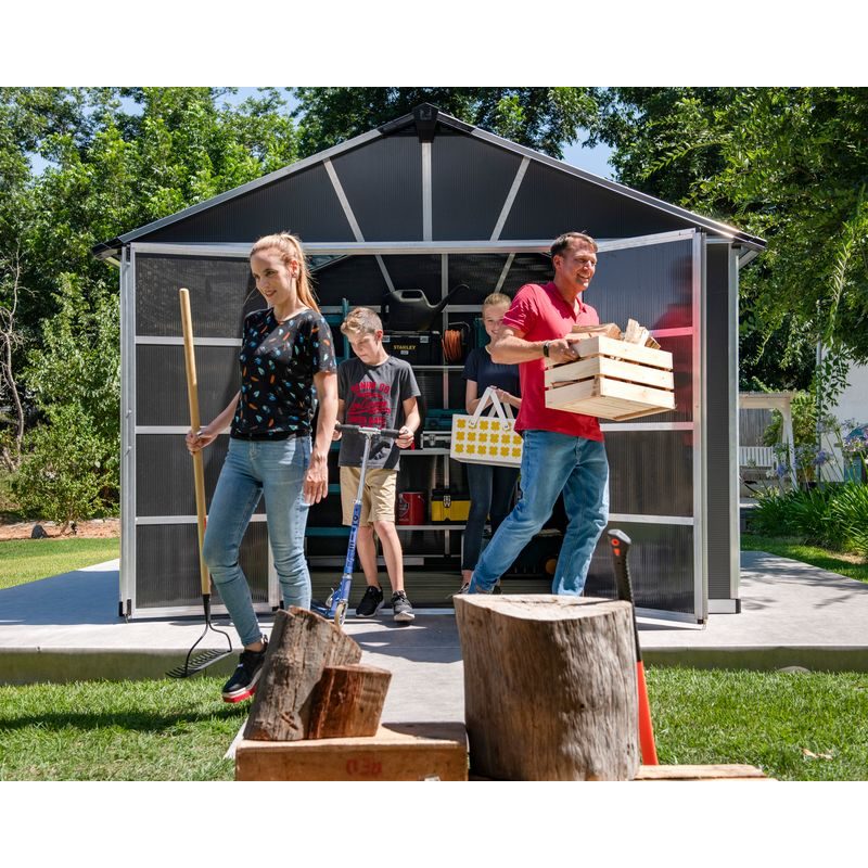 PALRAM - CANOPIA YUKON 11' X 9' ANTRACIT HEAVY DUTY PROSTORNÝ DOMEK S MOŽNOSTÍ DALŠÍHO ROZŠÍŘENÍ (ZÁKLADNÍ MODUL) - ZAHRADNÍ DOMKY - DŮM A DOMÁCNOST, ELEKTRO..