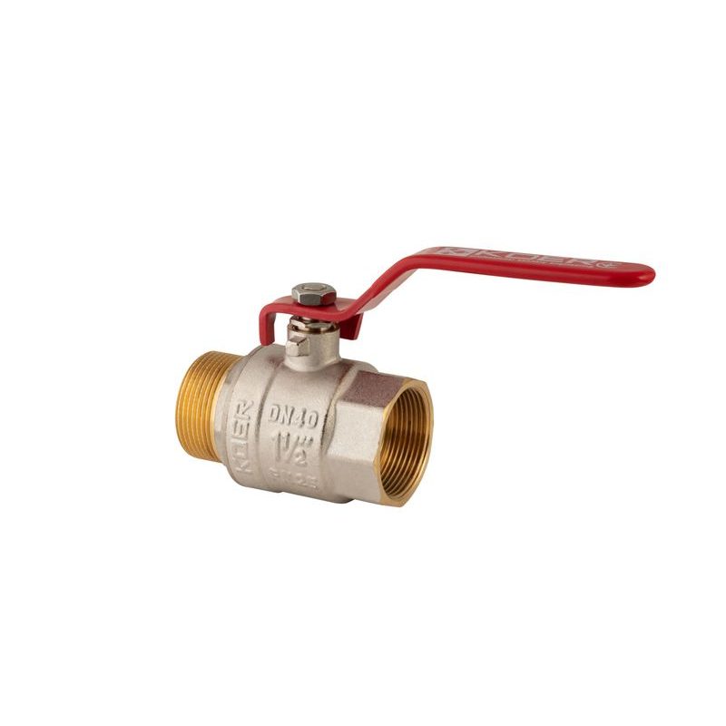 KULOVÝ KOHOUT PÁKOVÝ ČERVENÝ, KR.215 1½"FM | KR.215 1½"FM PROCRAFT - PŘÍSLUŠENSTVÍ (KOHOUTY, ŠROUBENÍ,...) - SANITA