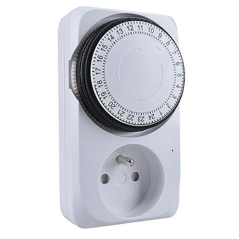 ČASOVÝ SPÍNAČ MECHANICKÝ, DENNÍ 24H., INTERVAL 15MIN, VYPÍNAČ - DOMACÍ AUTOMATIZACE - ZÁSUVKY, TERMOSTATY - DŮM A DOMÁCNOST, ELEKTRO..