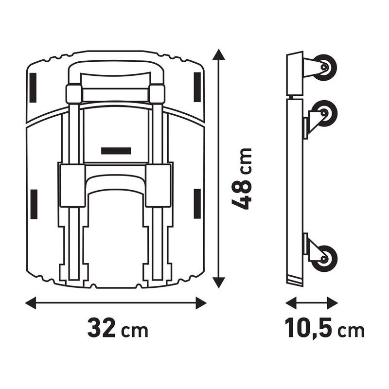 EXTOL PREMIUM VOZÍK SKLÁDACÍ, NOSNOST AŽ 200KG/6KOLEČEK, 8856009 - TRANSPORTNÍ PLOŠINY A PODVOZKY - DÍLNA A GARÁŽ