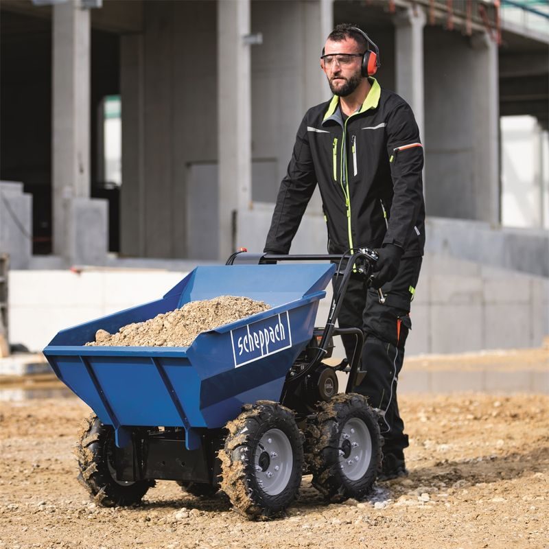 SCHEPPACH DP 3000 KOLOVÝ PŘEPRAVNÍK 4X4 S NOSNOSTÍ 300 KG A MECHANICKÝM SKLÁPĚNÍM KORBY - MOTOROVÉ A AKU VOZÍKY, KOLEČKA, MINIDUMPER - STAVEBNÍ TECHNIKA