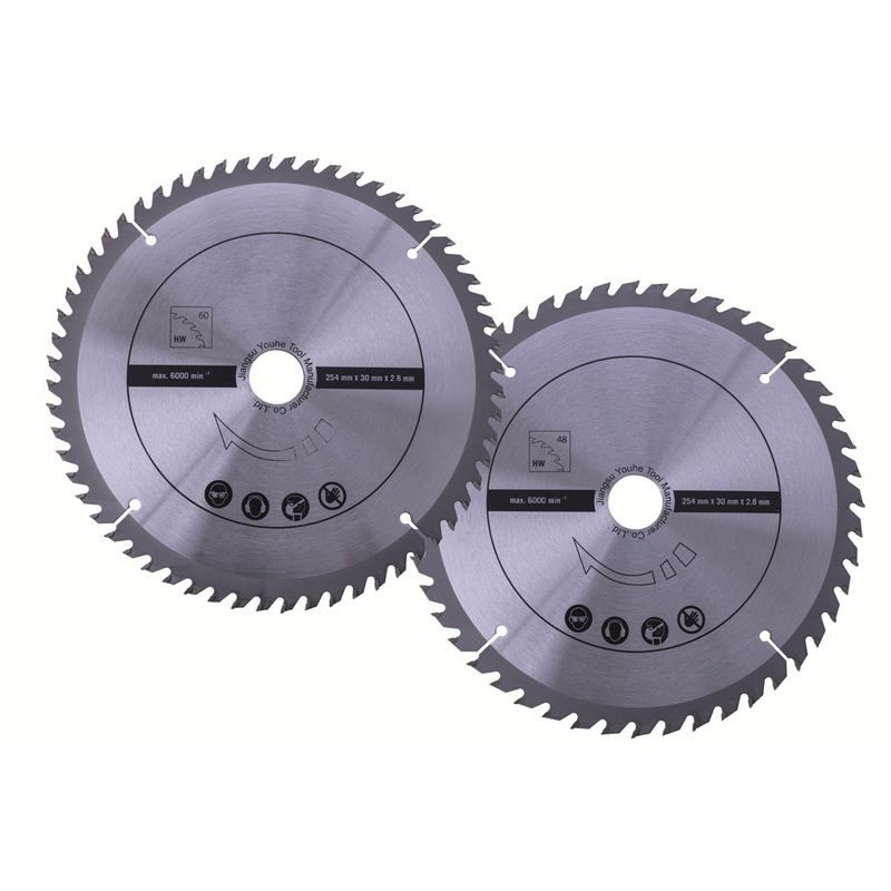 SCHEPPACH SADA 2 PILOVÝCH KOTOUČŮ TCT ( 254 X 30 X 2,8 MM, 48/60 Z ) PRO HS 254 / HM 110 MP / HM 100 T - PRŮMĚR 255 - 270, 300 - 355 - PŘÍSLUŠENSTVÍ