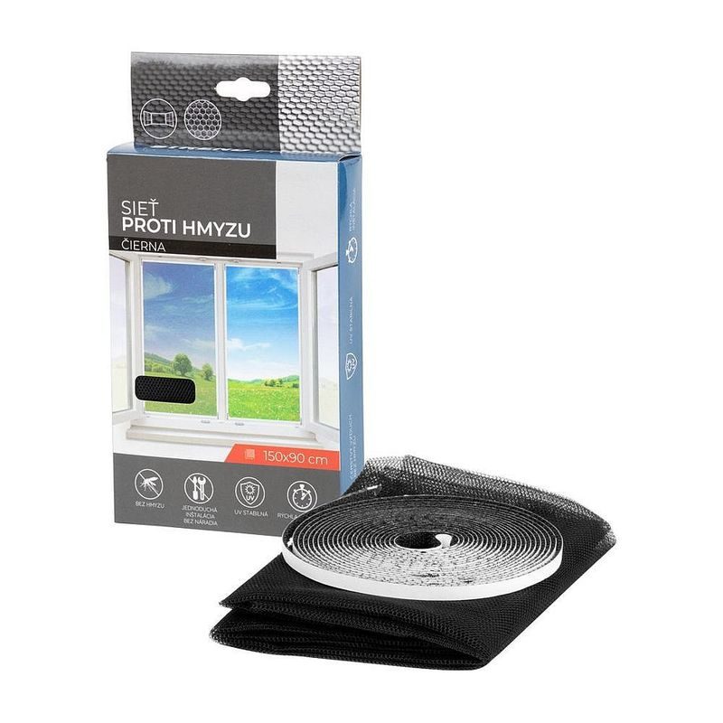 SÍŤ PROTI HMYZU NA SUCHÝ ZIP FLYSCREEN2 150X90CM ČERNÁ - DOPLŇKY A VYCHYTÁVKY - DŮM A DOMÁCNOST, ELEKTRO..