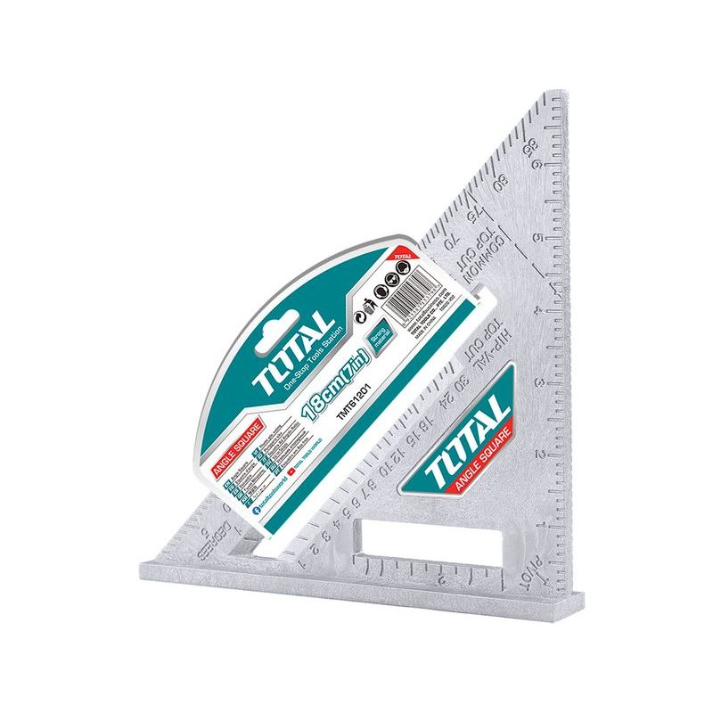 TOTAL ÚHLOMĚR, MĚŘÍTKO V PALCÍCH, 180X180MM, TMT61201 - ÚHLOMĚRY - MĚŘÍCÍ TECHNIKA