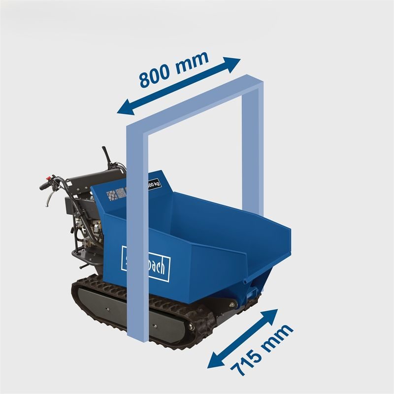 SCHEPPACH DP 5000 PÁSOVÝ PŘEPRAVNÍK 500 KG S HYDRAULICKÝM SKLÁPĚNÍM KORBY - MOTOROVÉ A AKU VOZÍKY, KOLEČKA, MINIDUMPER - STAVEBNÍ TECHNIKA