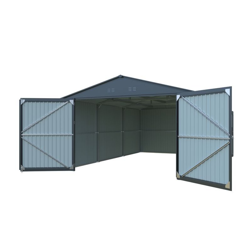RIWALL PRO RMCG 20X13 ANTHRACITE KOVOVÁ GARÁŽ 3,8 X 6 M SE SEDLOVOU STŘECHOU ANTRACIT - PŘÍSTŘEŠKY VCHODOVÉ, PRO AUTA - DŮM A DOMÁCNOST, ELEKTRO..