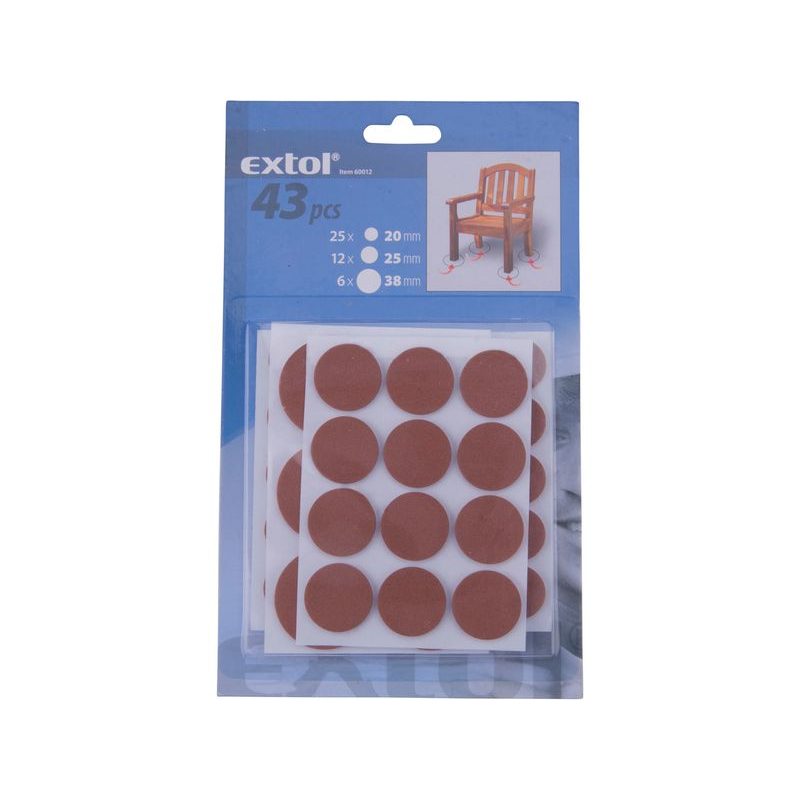 EXTOL CRAFT CHRÁNIČE SAMOLEPÍCÍ SADA, 43KS, O 20-25-38MM, 60012 - HÁČKY NA ZEĎ - PŘÍSLUŠENSTVÍ
