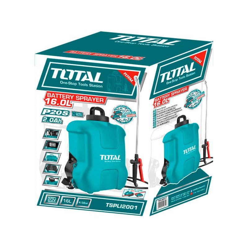 TOTAL POSTŘIKOVAČ ZAHRADNÍ AKU, 20V LI-ION, 2000MAH, BEZ BATERIE A NABÍJEČKY, TSPLI2001 - ZNAČKA TOTAL - ELEKTRICKÉ NÁŘADÍ