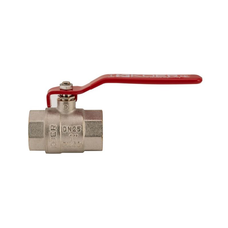 KULOVÝ KOHOUT PÁKOVÝ ČERVENÝ, KR.214 1"FF | KR.214 1"FF PROCRAFT - PŘÍSLUŠENSTVÍ (KOHOUTY, ŠROUBENÍ,...) - SANITA
