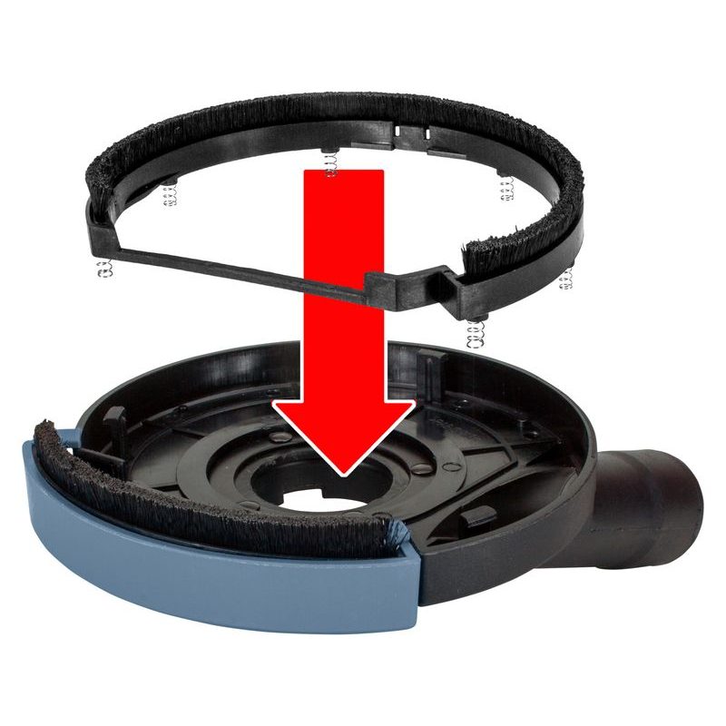 EXTOL PREMIUM KRYT ODSÁVACÍ PRO BROUŠENÍ ÚHLOVOU BRUSKOU, O125MM S KARTÁČOVÝM VĚNCEM, 8807020 - PRO ÚHLOVÉ BRUSKY - PŘÍSLUŠENSTVÍ