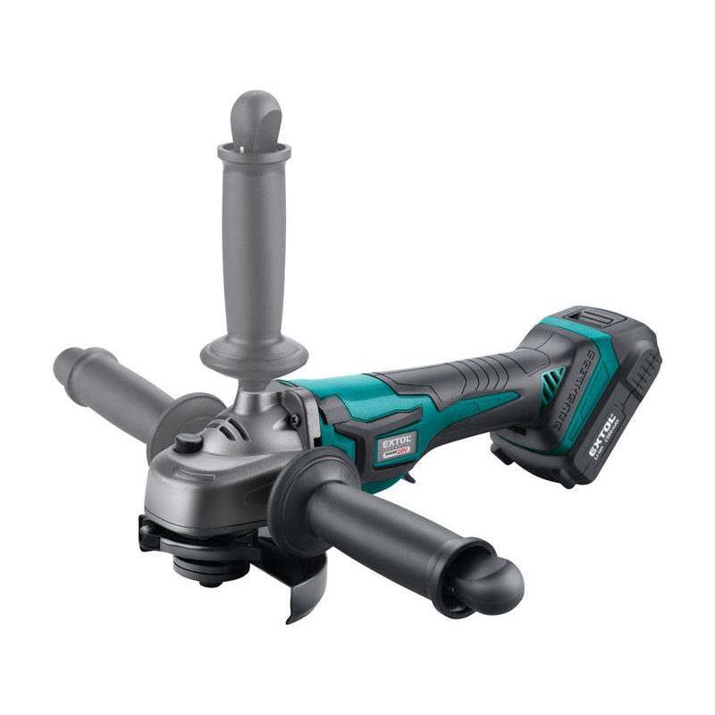 EXTOL INDUSTRIAL BLM-204C BRUSKA ÚHLOVÁ AKU SHARE20V, 125MM, BRUSHLESS, 20V LI-ION, 2AH, 8791840 - AKU UHLOVÉ BRUSKY - AKU NÁŘADÍ