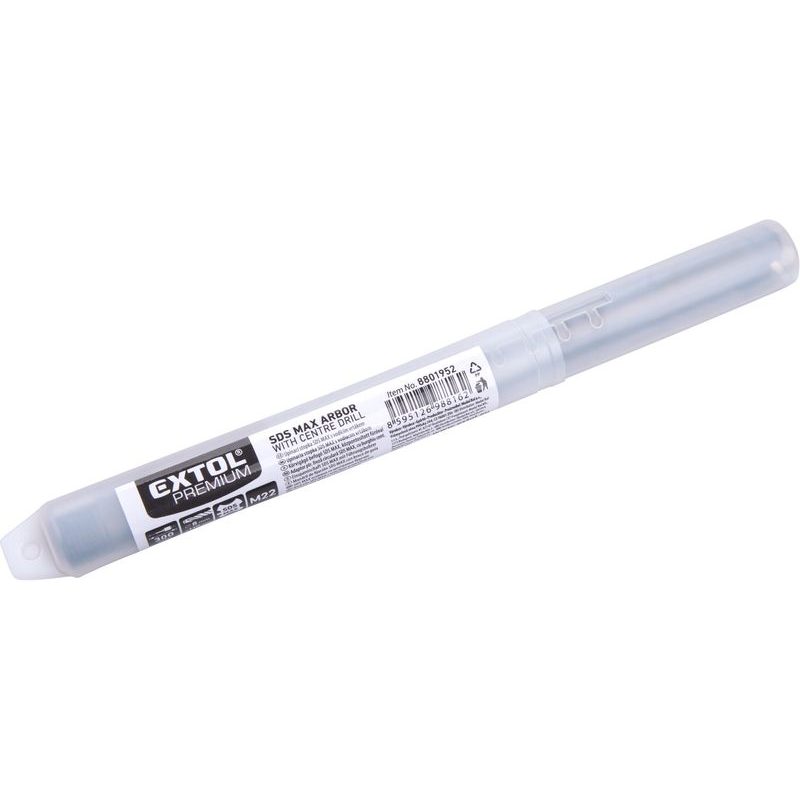 EXTOL PREMIUM STOPKA UPÍNACÍ SDS MAX S VODÍCÍM VRTÁKEM, 300MM X M22, 8801952 - VRTÁKY ČTYŘBŘITÉ SDS-4PLUS - PŘÍSLUŠENSTVÍ