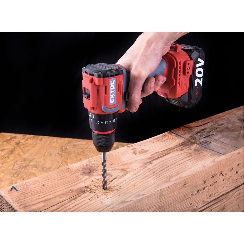 EXTOL PREMIUM VRTACÍ ŠROUBOVÁK AKU S PŘÍKLEPEM SHARE20V, BRUSHLESS, 2AH, 8891808 - PŘÍKLEPOVÝ ŠROUBOVÁK 18V - 20V - AKU NÁŘADÍ