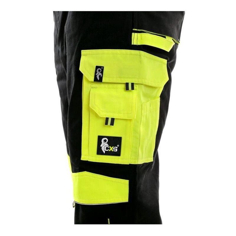 KALHOTY S LACLEM SIRIUS BRIGHTON, ČERNO-ŽLUTÁ, VEL.58 - PRACOVNÍ KALHOTY - PŘÍSLUŠENSTVÍ