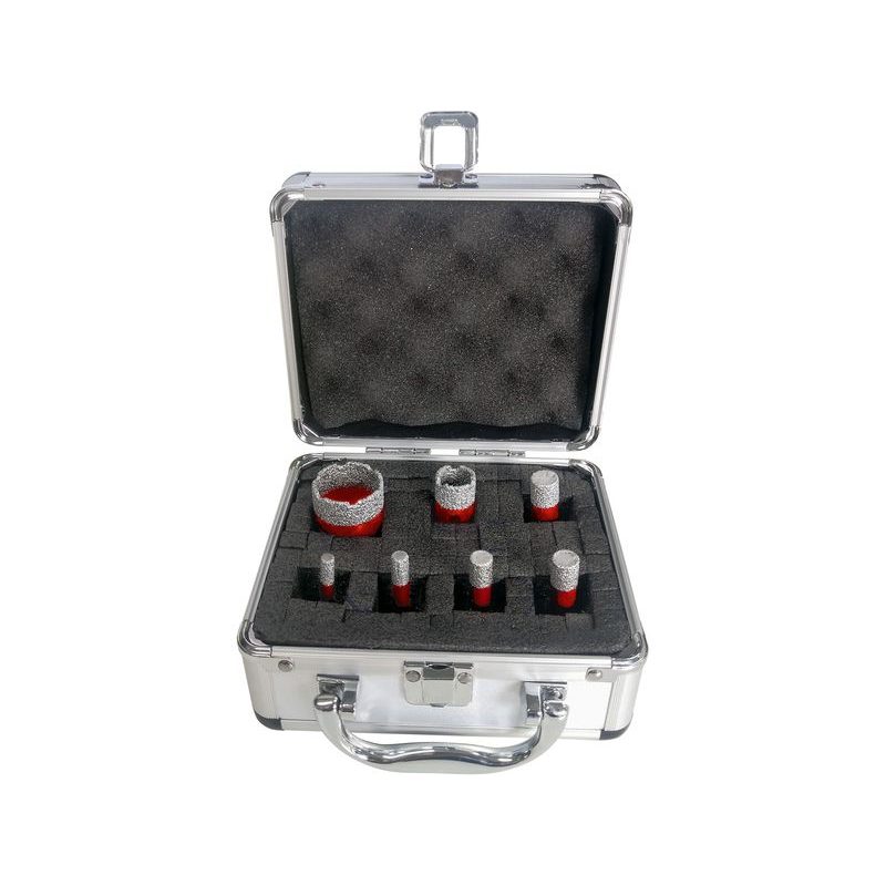 EXTOL PREMIUM SADA 7KS VYKRUŽOVACÍCH DIAMANTOVÝCH KORUNEK, O 6-8-10-12-14-20-35MM, ZÁVIT M14, 8802991 - DIAMANTOVÉ KORUNKY - PŘÍSLUŠENSTVÍ