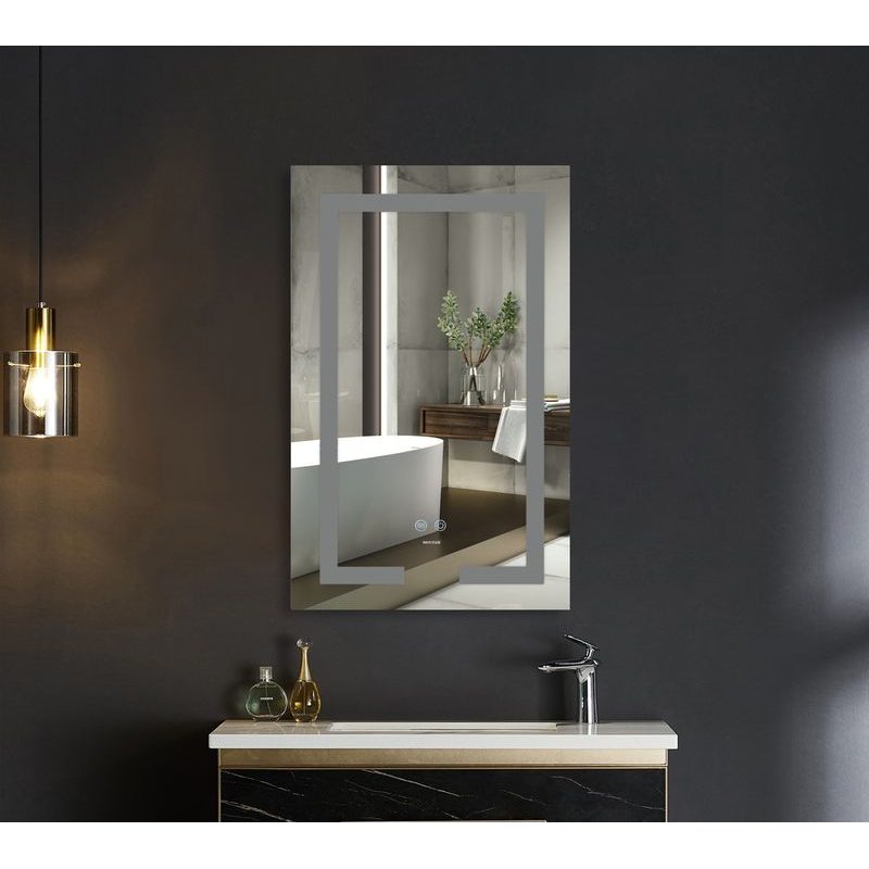 KOUPELNOVÉ ZRCADLO S LED OSVĚTLENÍM, PROTIZAMLŽOVACÍ FUNKCÍ A REGULACÍ JASU, MR07-50×80 HARD | MR07-50×80 HARD PROCRAFT - ZRCADLA - SANITA