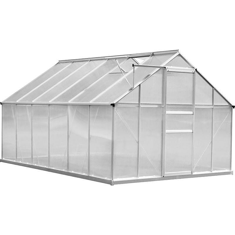 SKLENÍK GREENHOUSE, ALU, PC 6 MM, 250X370X195CM - SKLENÍK, FOLIOVNÍK - ZAHRADA