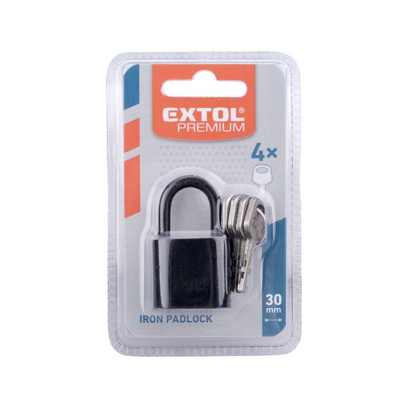 EXTOL PREMIUM ZÁMEK VISACÍ KOVOVÝ, 30MM, 8857413 - ZÁMKY VISACÍ - DÍLNA A GARÁŽ