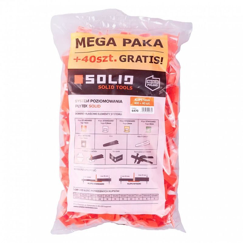 SPONY SOLID LEVELING 1MM, 400+40KS - OBKLÁDÁNÍ - DŮM A DOMÁCNOST, ELEKTRO..