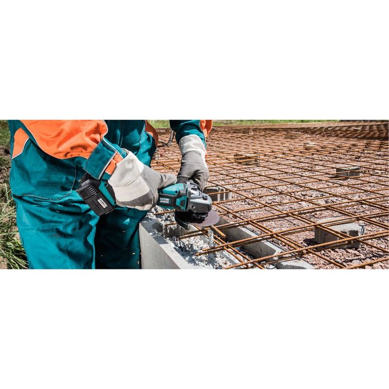 EXTOL INDUSTRIAL BLM-204C BRUSKA ÚHLOVÁ AKU SHARE20V, 125MM, BRUSHLESS, 20V LI-ION, 2AH, 8791840 - AKU UHLOVÉ BRUSKY - AKU NÁŘADÍ