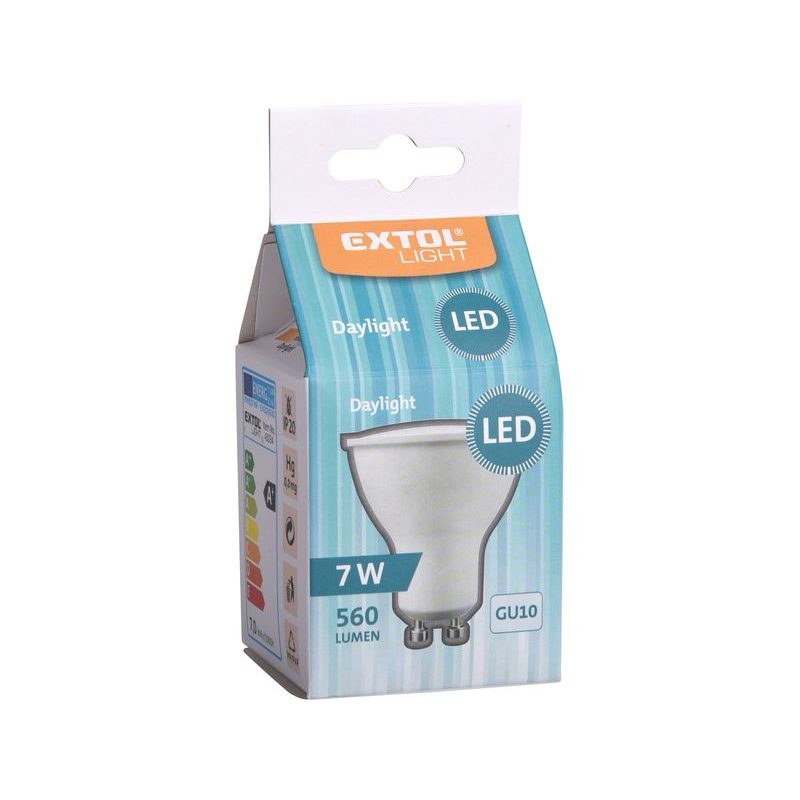 EXTOL LIGHT ŽÁROVKA LED REFLEKTOROVÁ, 560LM, 7W, GU10, DENNÍ BÍLÁ, 43034 - NÁHRADNÍ ŽÁROVKY A ZÁŘIVKY - SVÍTIDLA